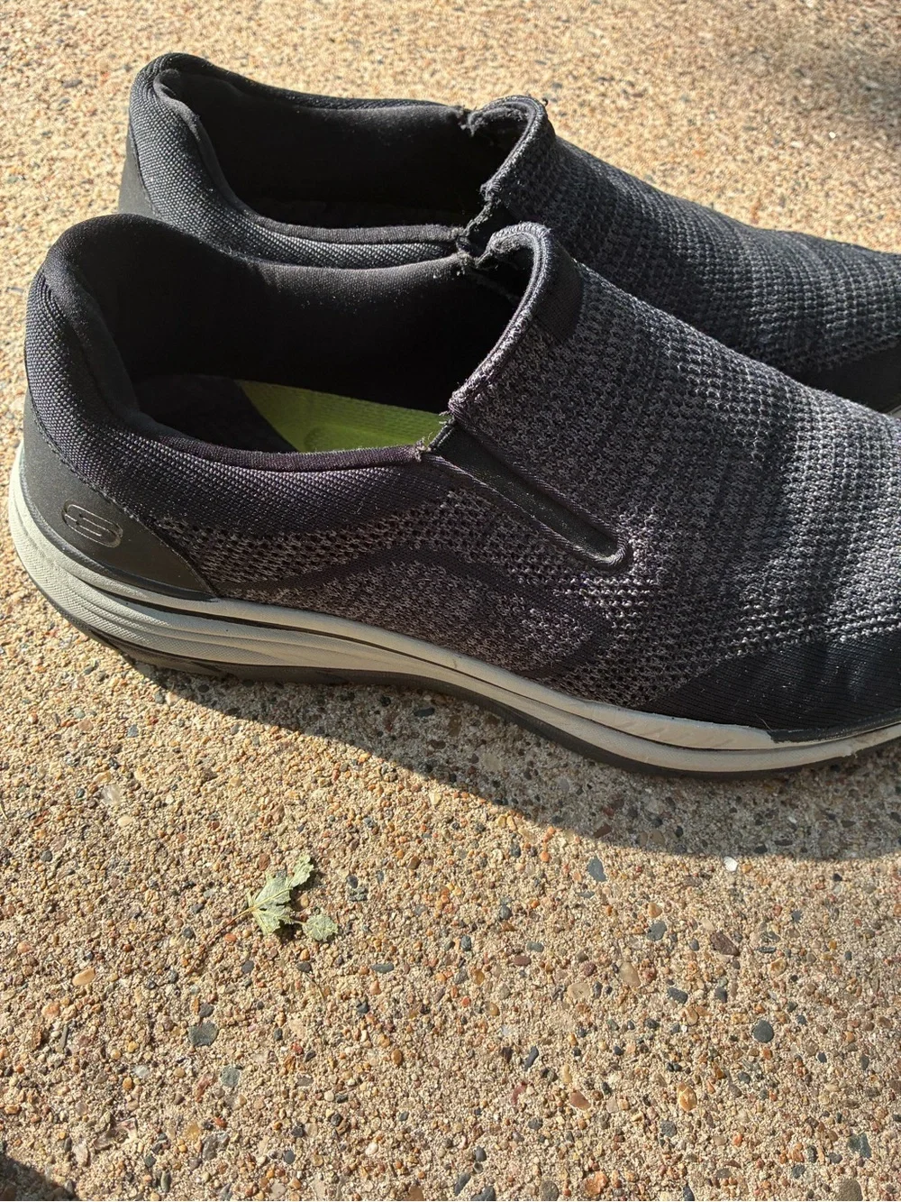 Skechers Men's Black Knit Slip-On Boat Shoes